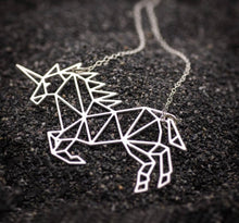 Load image into Gallery viewer, Geometric Unicorn Necklace