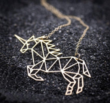 Load image into Gallery viewer, Geometric Unicorn Necklace