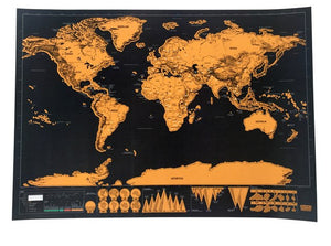 World Travel Foil Scratch Map